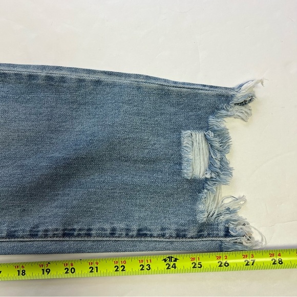 Insane Gene Women’s Jr Blue Jean Sz 7 High-Waist Girlfriend Distress Ripped Torn - Picture 14 of 15